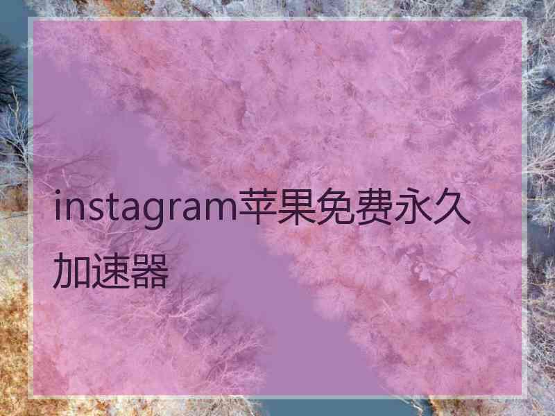 instagram苹果免费永久加速器
